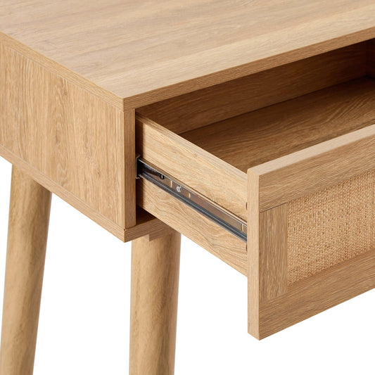 Raven Rattan Dressing Table with Drawers - Light Wood - DUSK