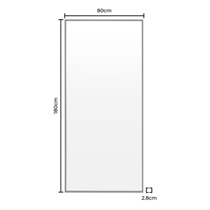 Rectangle Full Length Mirror - Black - DUSK