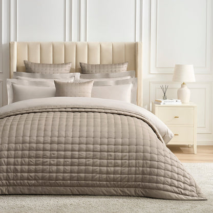 Regent 400 Thread Count Embroidered Duvet Cover - Sateen - Champagne - DUSK