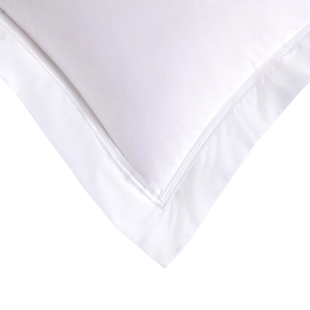 Regent Embroidered 100% Cotton Pair of Oxford Square Pillowcases - White - DUSK