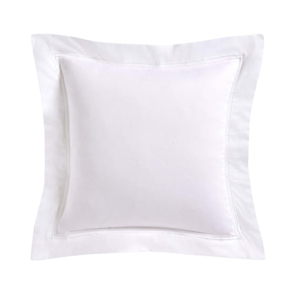 Regent Embroidered 100% Cotton Pair of Oxford Square Pillowcases - White - DUSK