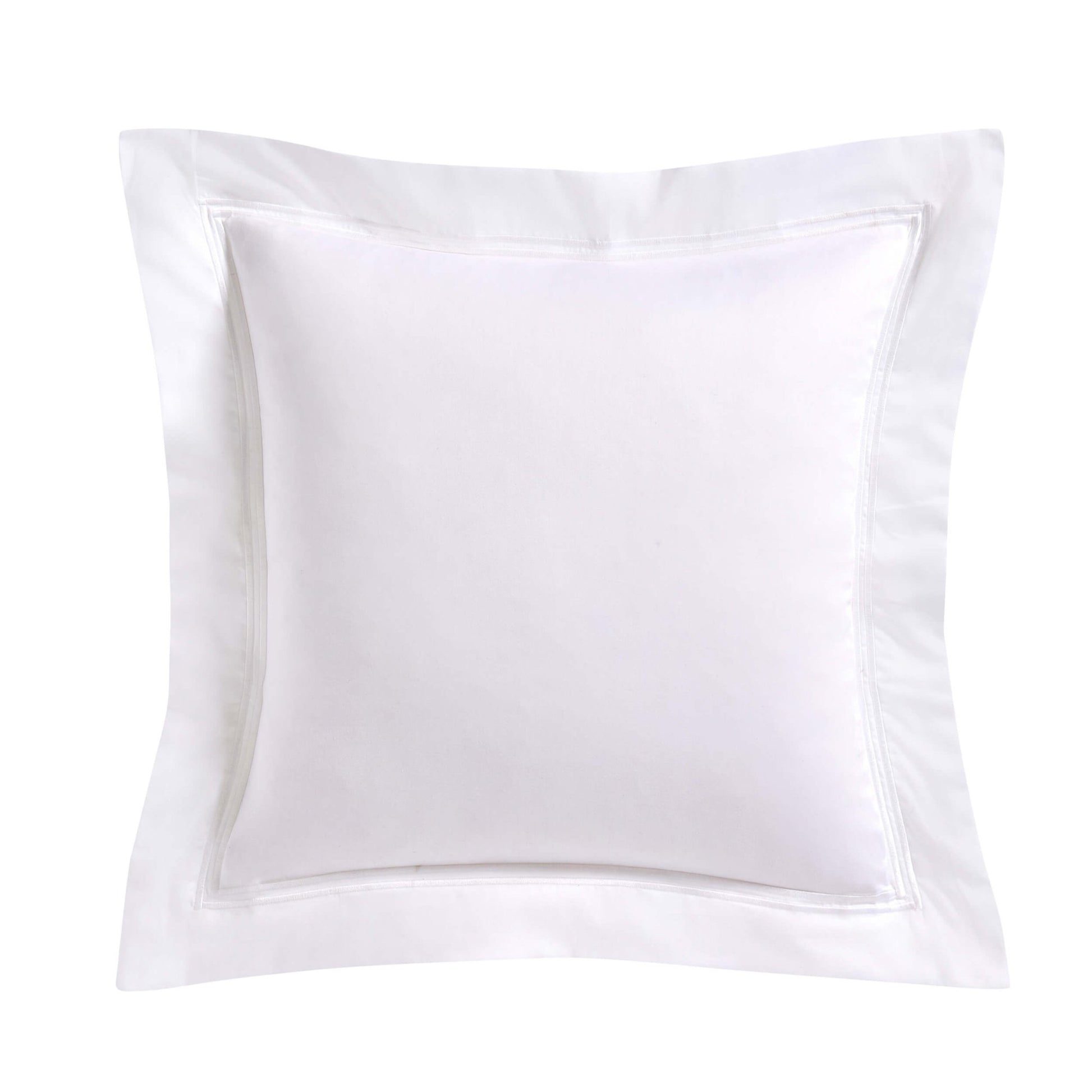 Regent Embroidered 100% Cotton Pair of Oxford Square Pillowcases - White - DUSK