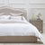 Regent Embroidered Duvet Cover - 400 Thread Count Sateen - White - DUSK