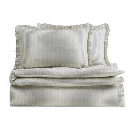 Remy 200 Thread Count Duvet Cover & Pillowcase Set - Olive - DUSK