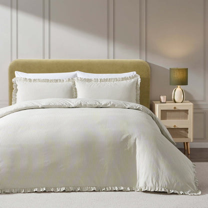 Remy 200 Thread Count Duvet Cover & Pillowcase Set - Olive - DUSK