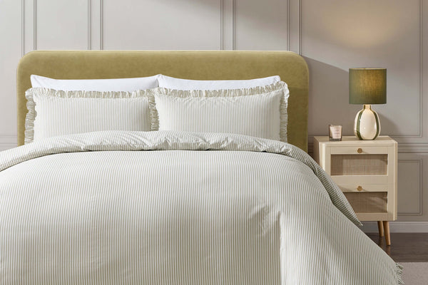 Remy 200 Thread Count Duvet Cover & Pillowcase Set - Olive - DUSK