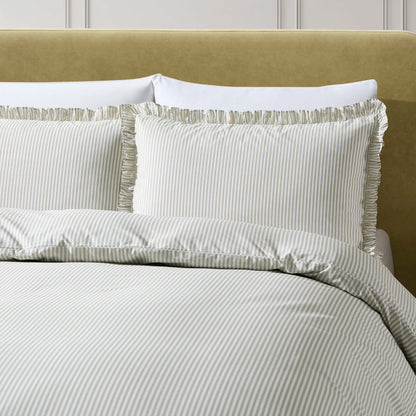 Remy 200 Thread Count Duvet Cover & Pillowcase Set - Olive - DUSK