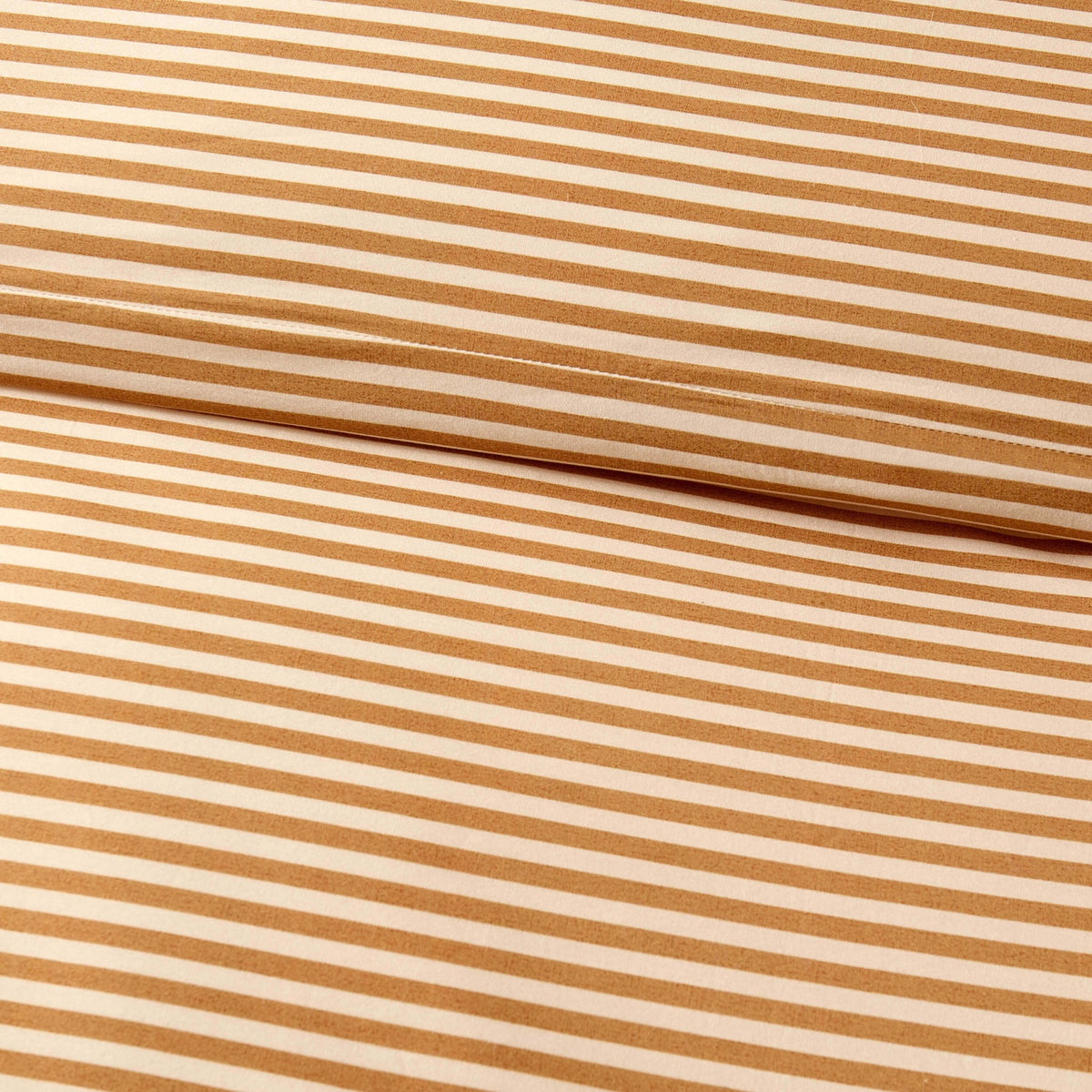 Retro Stripe 100% Cotton Duvet Covet & Pilllowcase Set - Mustard - DUSK