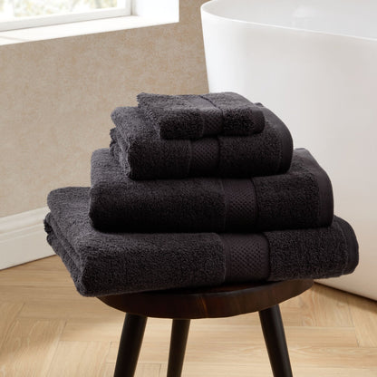 Rhodes Cotton Towel Collection - Black - DUSK