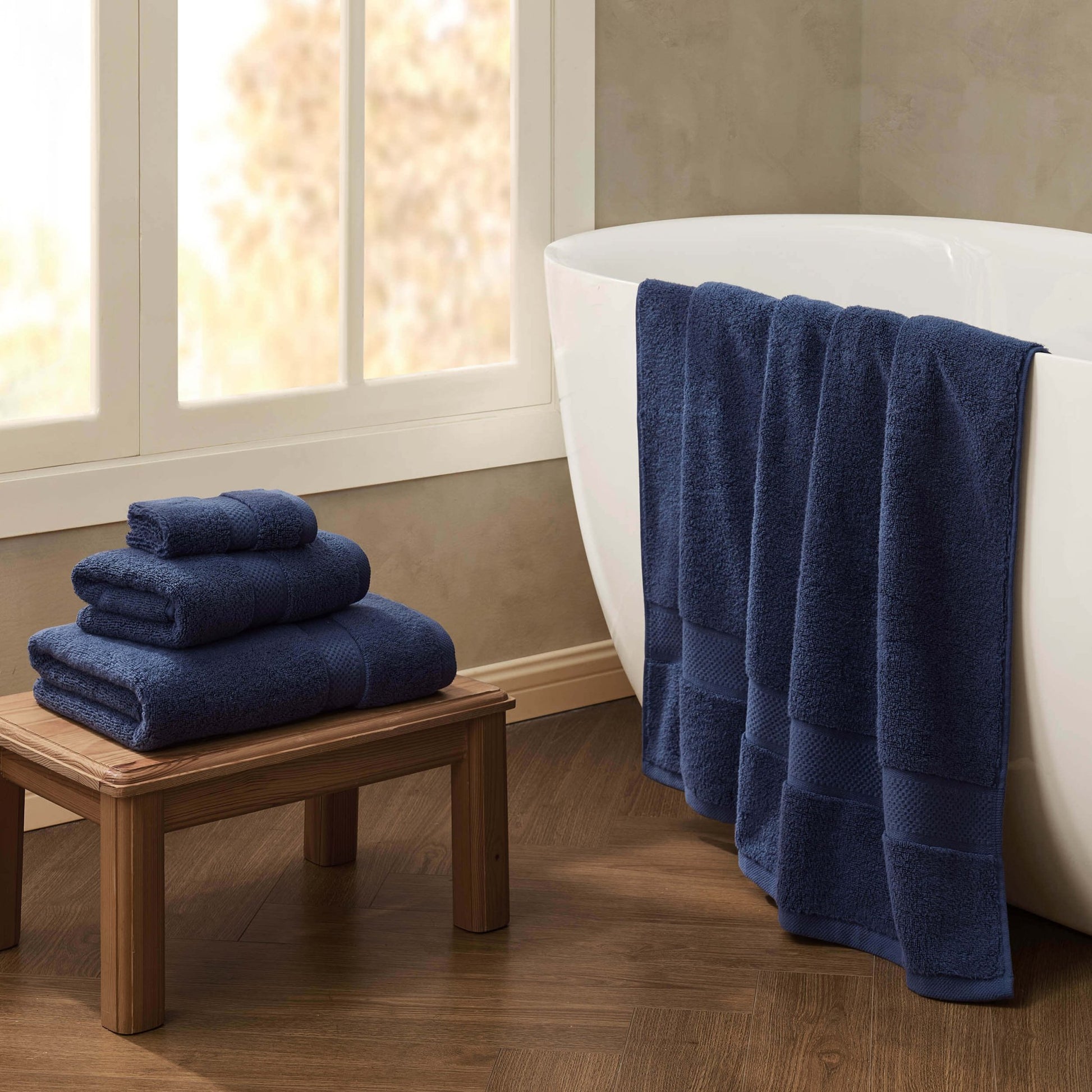 Rhodes Cotton Towel Collection - Dark Royal Blue - DUSK