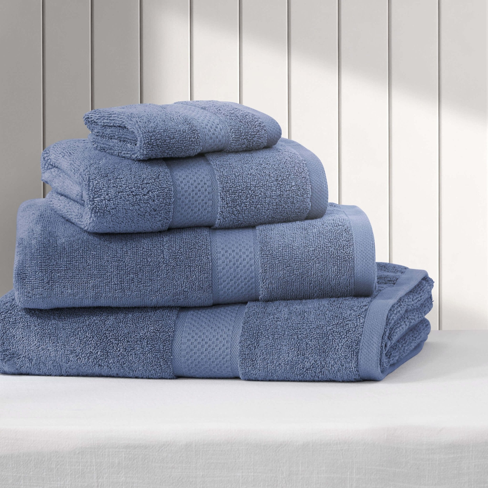 Rhodes Cotton Towel Collection - French Blue - DUSK