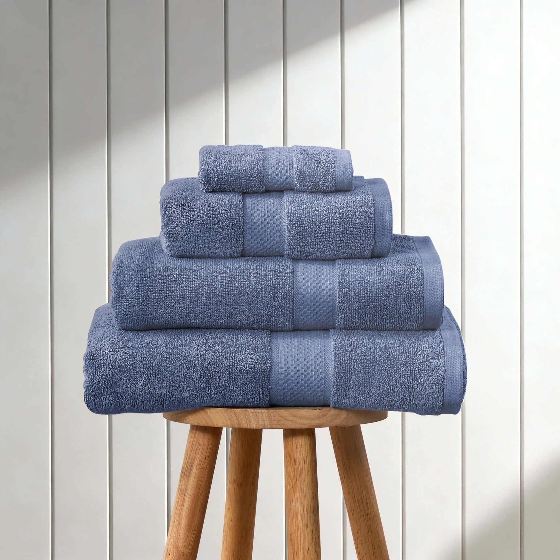 Rhodes Cotton Towel Collection - French Blue - DUSK
