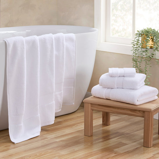 Rhodes Cotton Towel Collection - White - DUSK