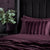 Ribbed Faux Fur Cushion Cover - Aubergine - DUSK