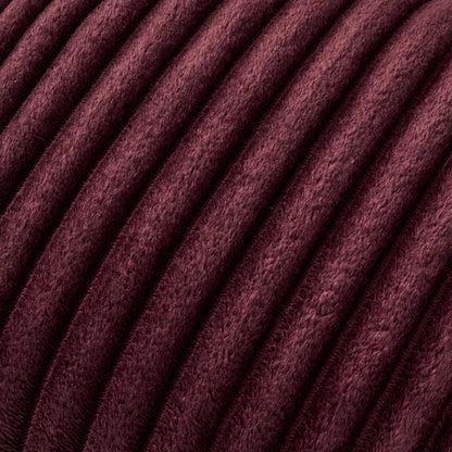 Ribbed Flannel Faux Fur Sofa Cushion Cover - Aubergine - DUSK