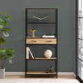 Riley Bookshelf with Drawers - Light Wood - DUSK