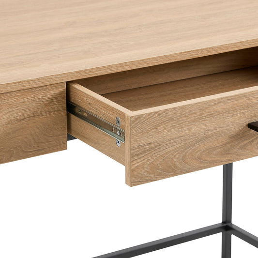 Riley Desk with Drawer - Light Wood - DUSK