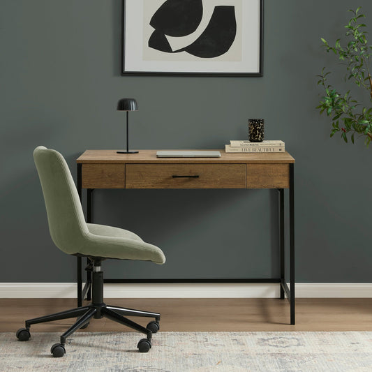 Riley Desk with Drawer - Mango Wood - DUSK