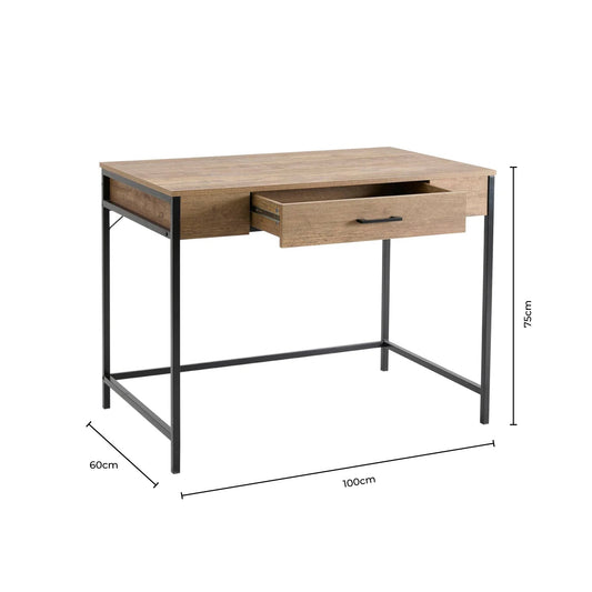 Riley Desk with Drawer - Mango Wood - DUSK