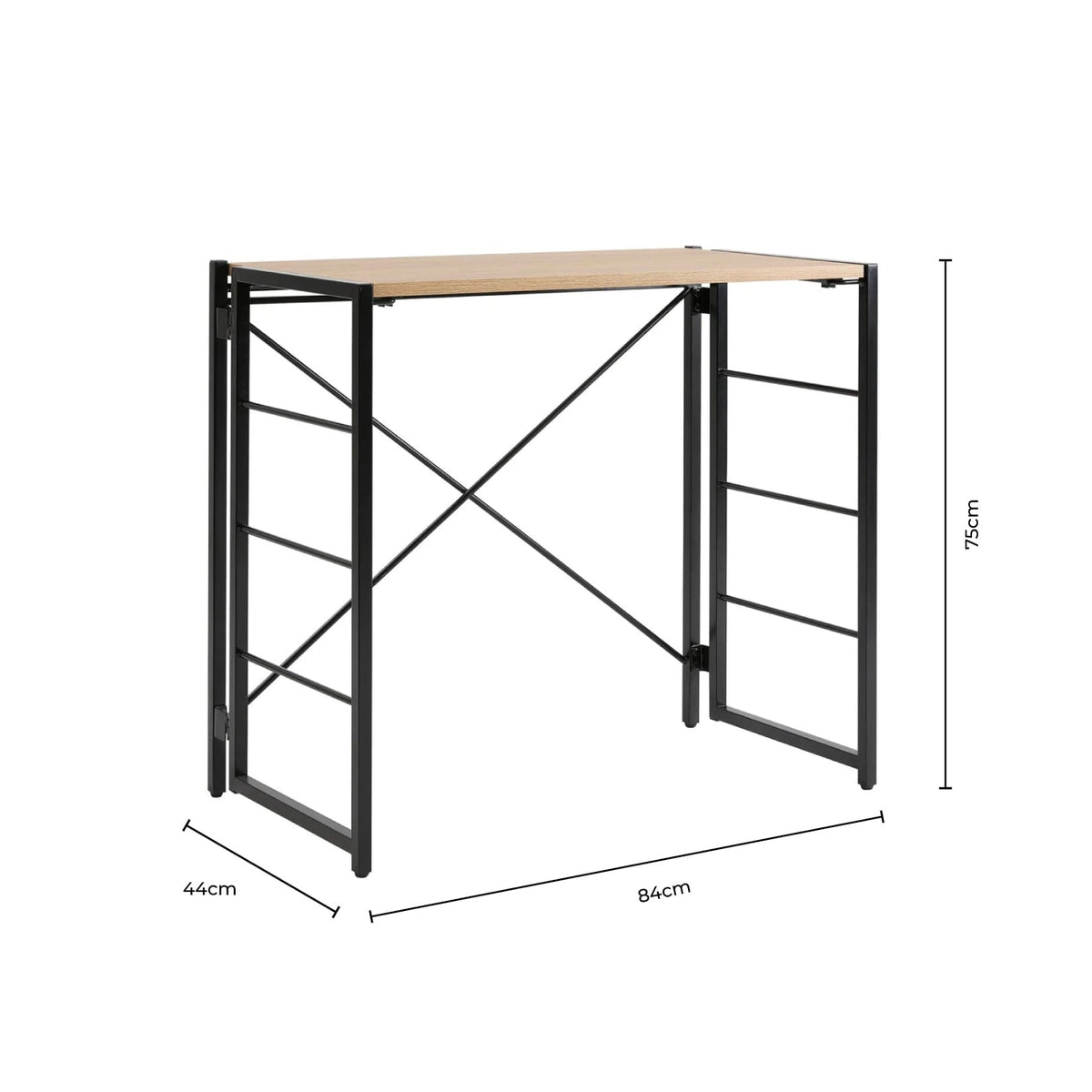 Riley Foldaway Desk - Light Wood - DUSK