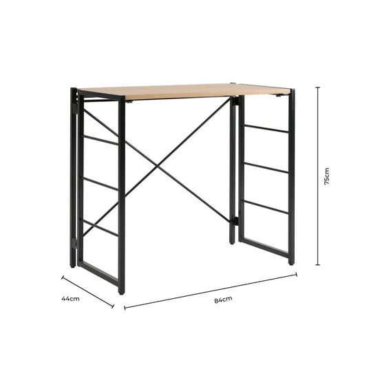 Riley Foldaway Desk - Light Wood - DUSK