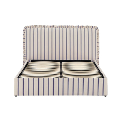 Riva Ottoman Storage Bed - Blue Stripe - DUSK