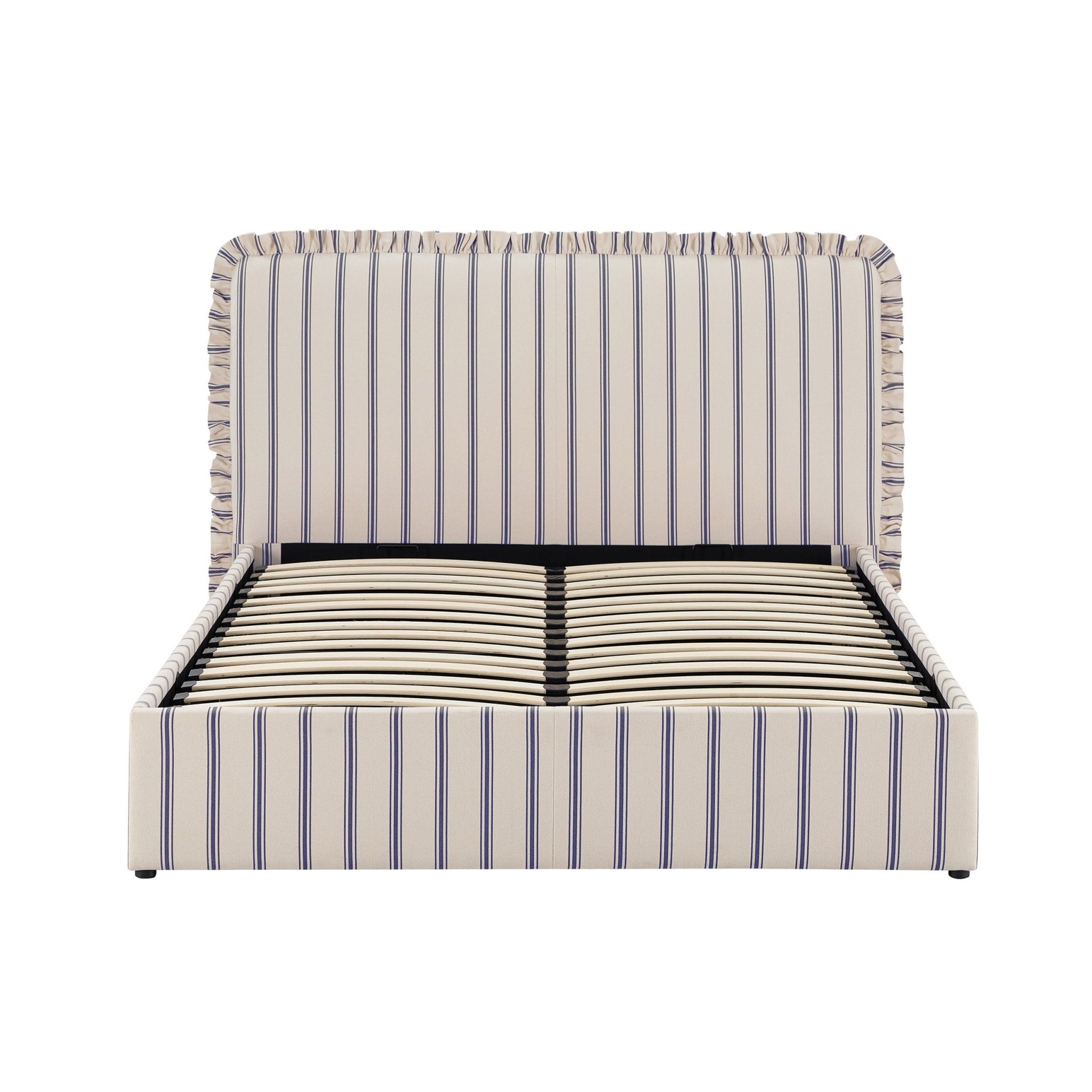 Riva Ottoman Storage Bed - Blue Stripe - DUSK