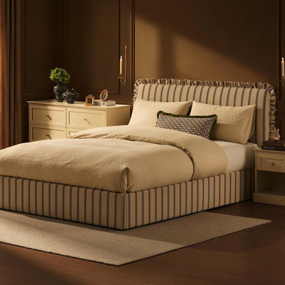 Riva Ottoman Storage Bed - Blue Stripe - DUSK