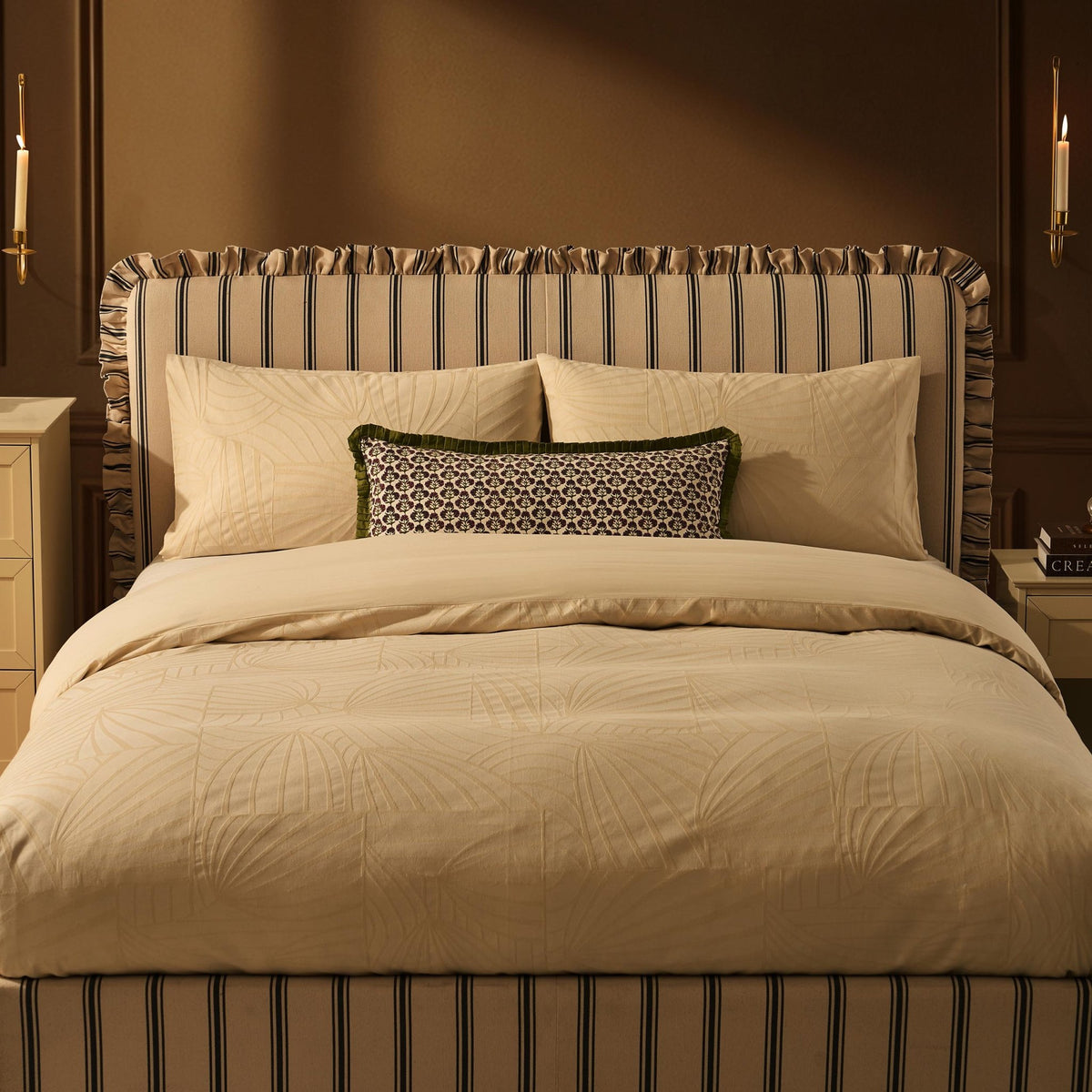 Riva Ottoman Storage Bed - Blue Stripe - DUSK