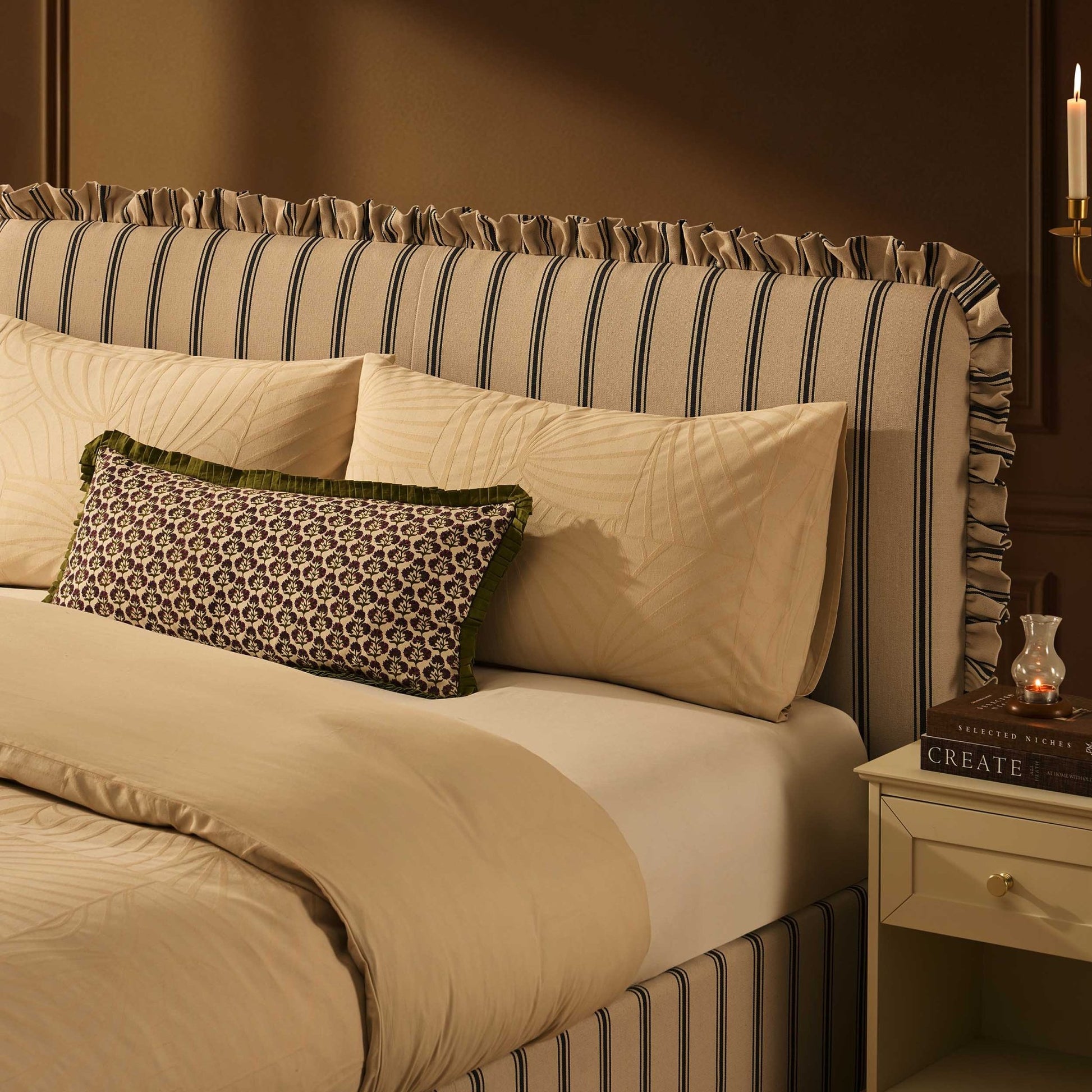 Riva Ottoman Storage Bed - Blue Stripe - DUSK