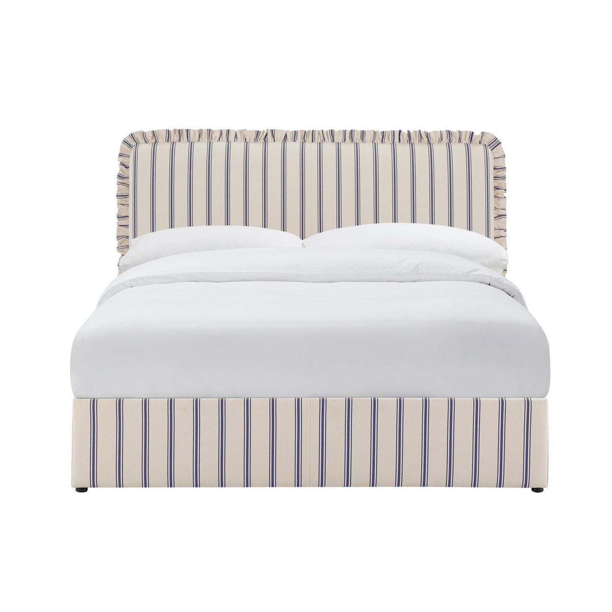 Riva Ottoman Storage Bed - Blue Stripe - DUSK