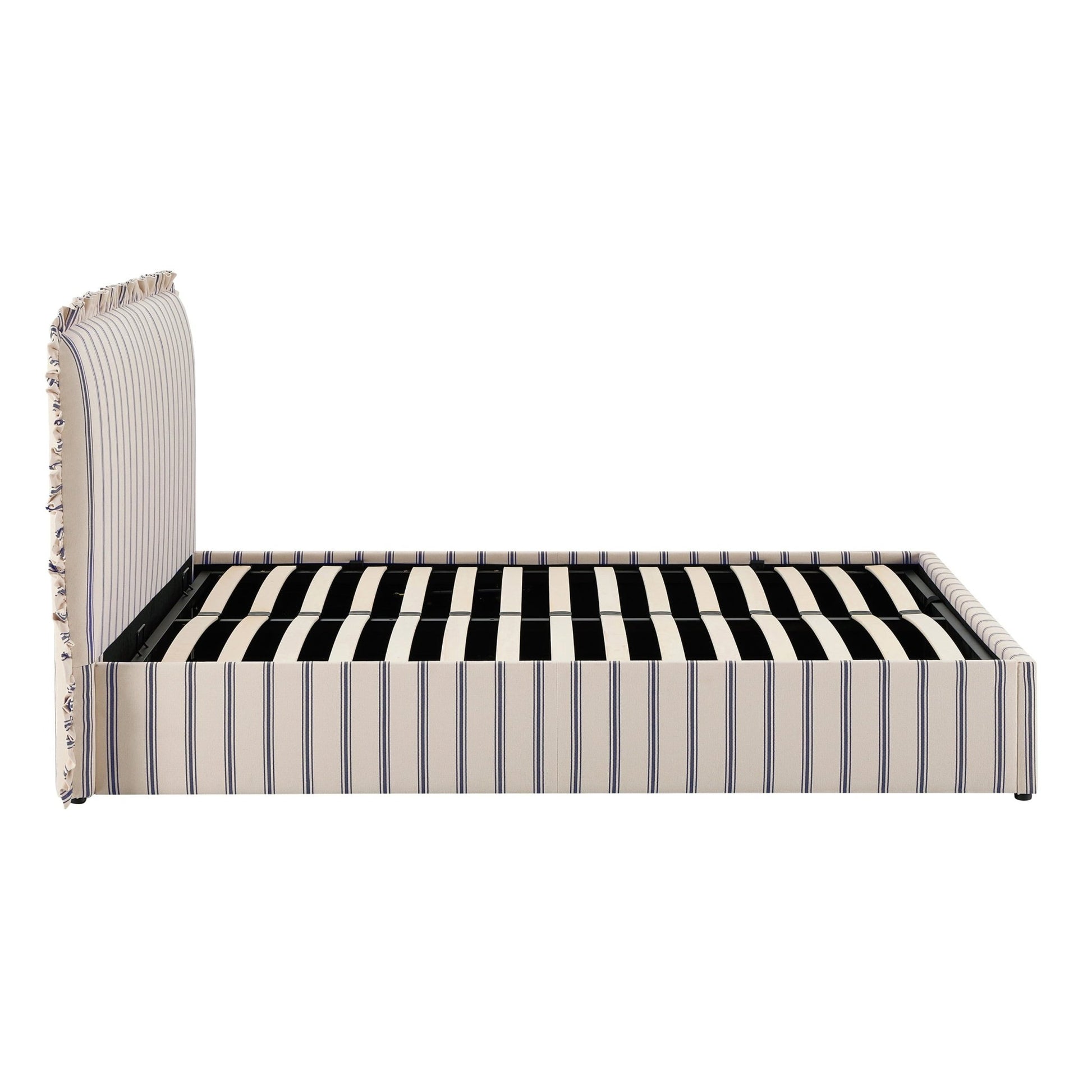 Riva Ottoman Storage Bed - Blue Stripe - DUSK