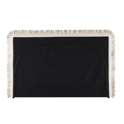 Riva Ottoman Storage Bed - Chenille Ivory - DUSK