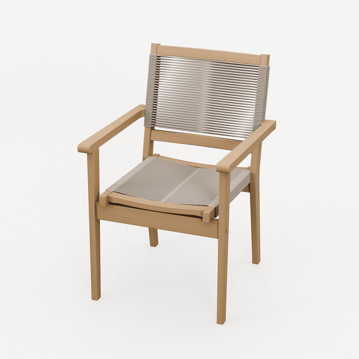 Roma Outdoor 2 Seater Round Bistro Table and Stacking Chairs - Beige - DUSK