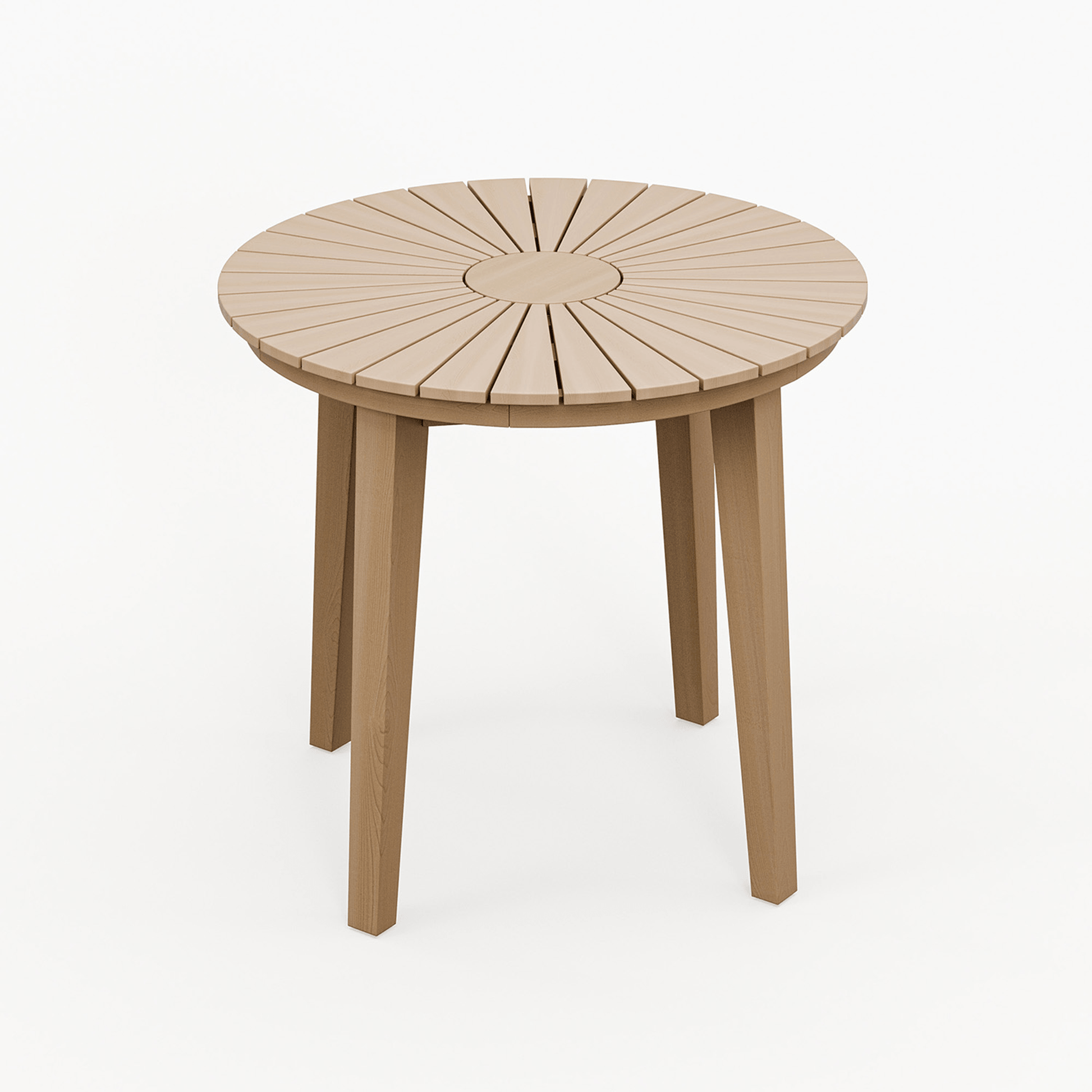 Roma Outdoor 2 Seater Round Bistro Table and Stacking Chairs - Beige - DUSK