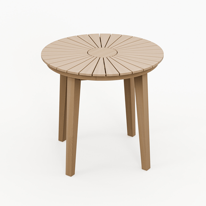 Roma Outdoor 2 Seater Round Bistro Table and Stacking Chairs - Beige - DUSK