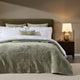 Rome Velvet Greek Matelasse Bedspread - Basil - DUSK