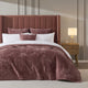 Rome Velvet Greek Matelasse Bedspread - Deep Pink - DUSK