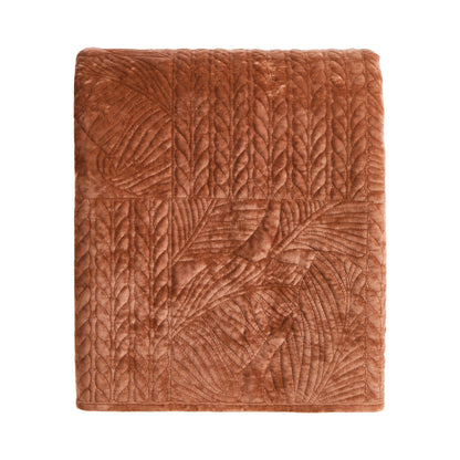Rome Velvet Greek Matelasse Bedspread - Orange - DUSK