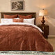 Rome Velvet Greek Matelasse Bedspread - Orange - DUSK