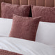 Rome Velvet Greek Matelasse Cushion Cover - Deep Pink - DUSK