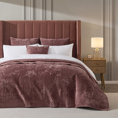 Rome Velvet Greek Matelasse Cushion Cover - Deep Pink - DUSK