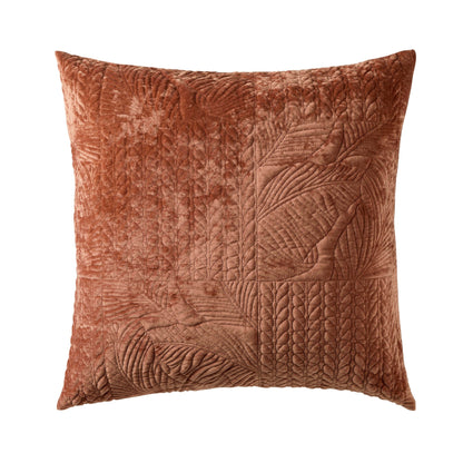 Rome Velvet Greek Matelasse Sofa Cushion Cover - Orange - DUSK