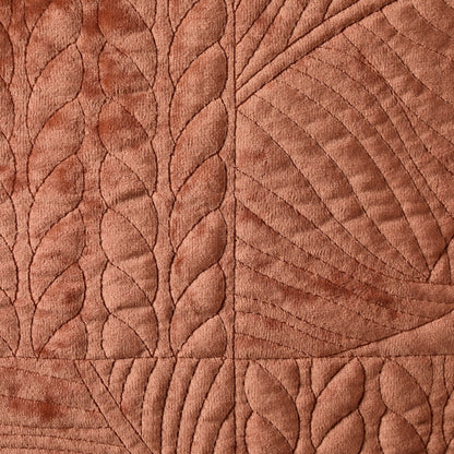 Rome Velvet Greek Matelasse Sofa Cushion Cover - Orange - DUSK