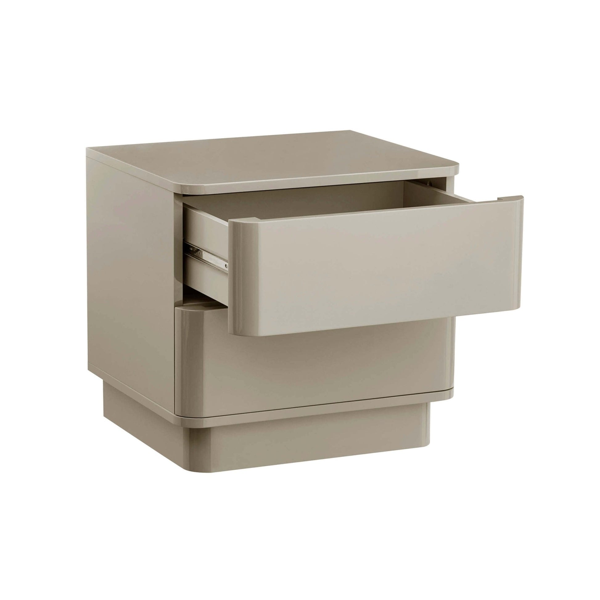 Romilly 2 Drawer Bedside Table - Taupe - DUSK