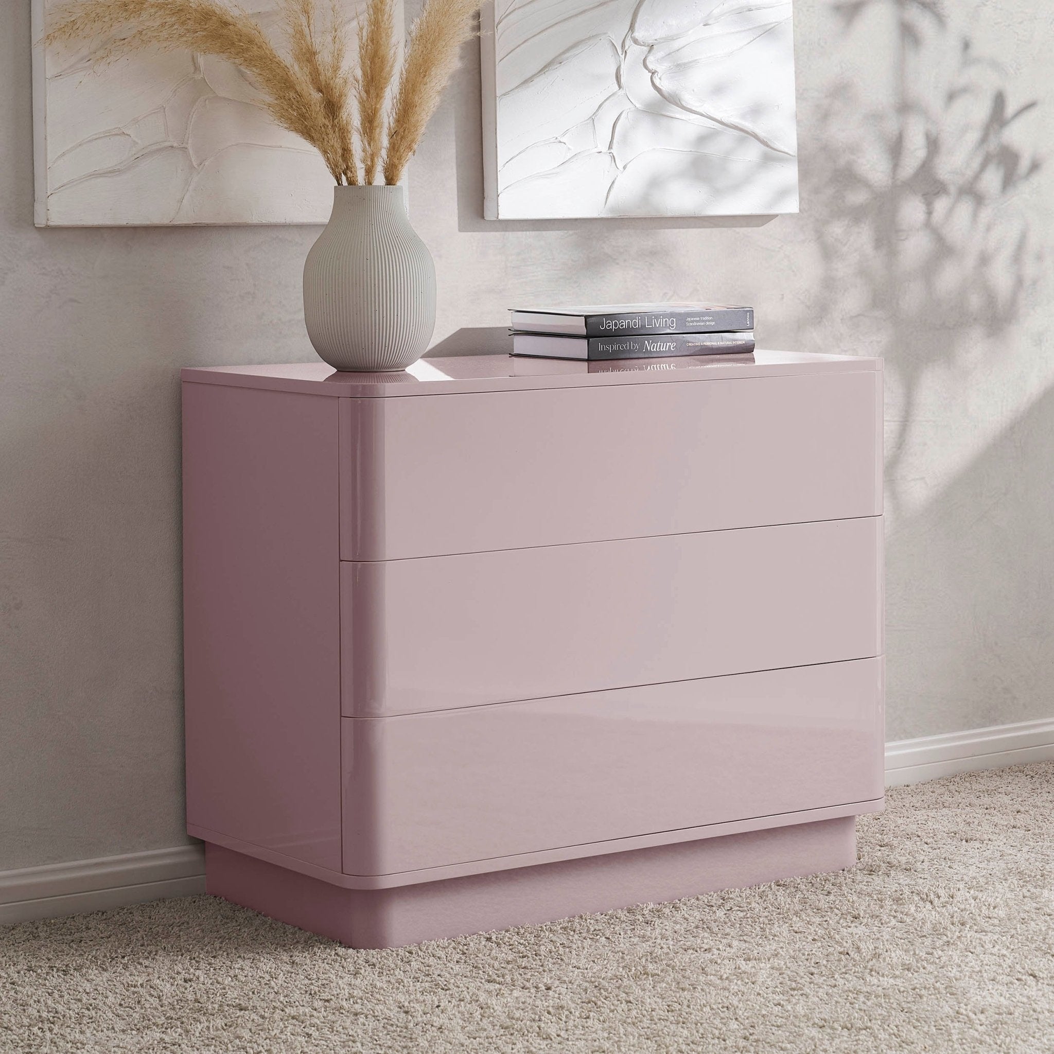 Romilly High Gloss 3 Drawer Chest