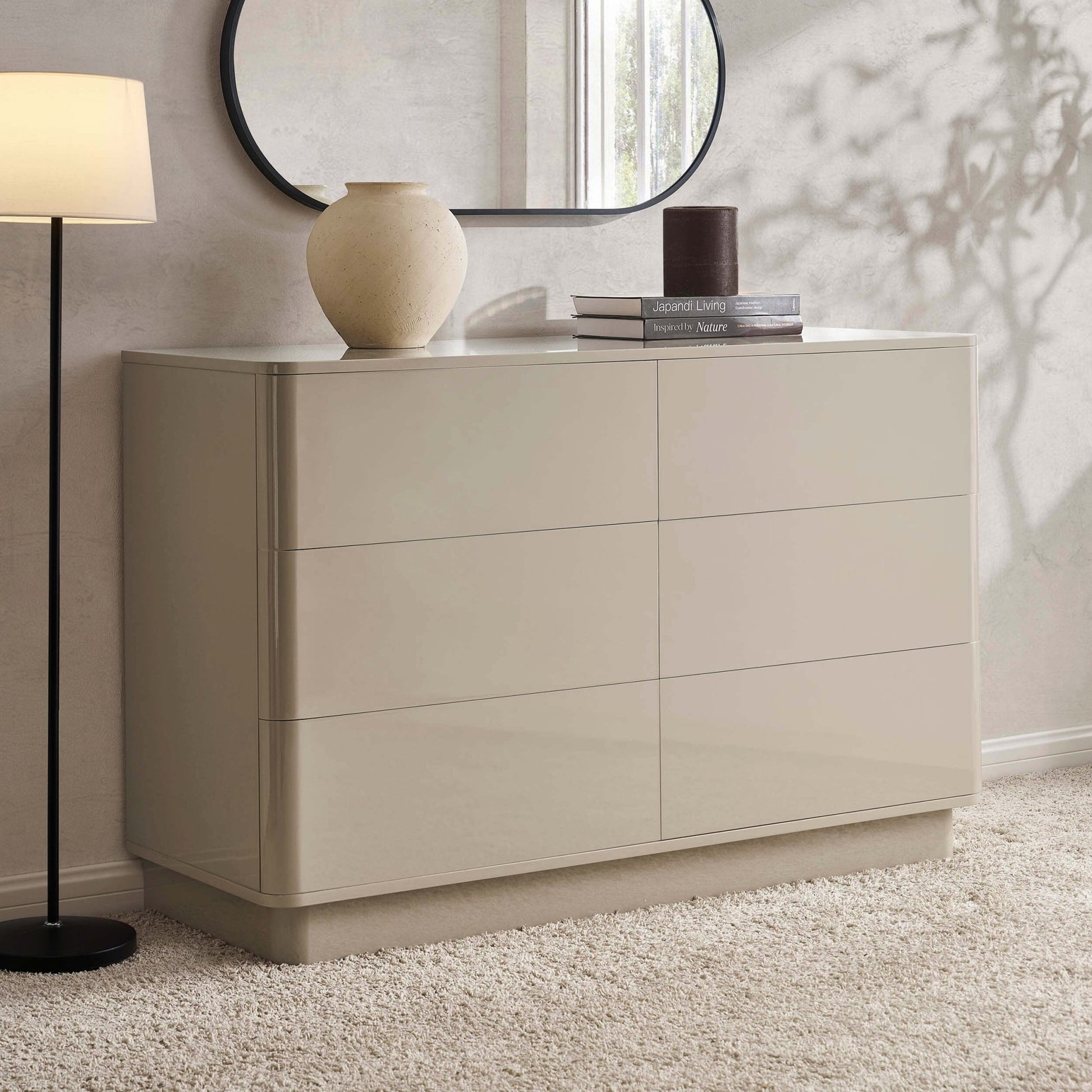 Romilly 6 Drawer Chest - Taupe - DUSK