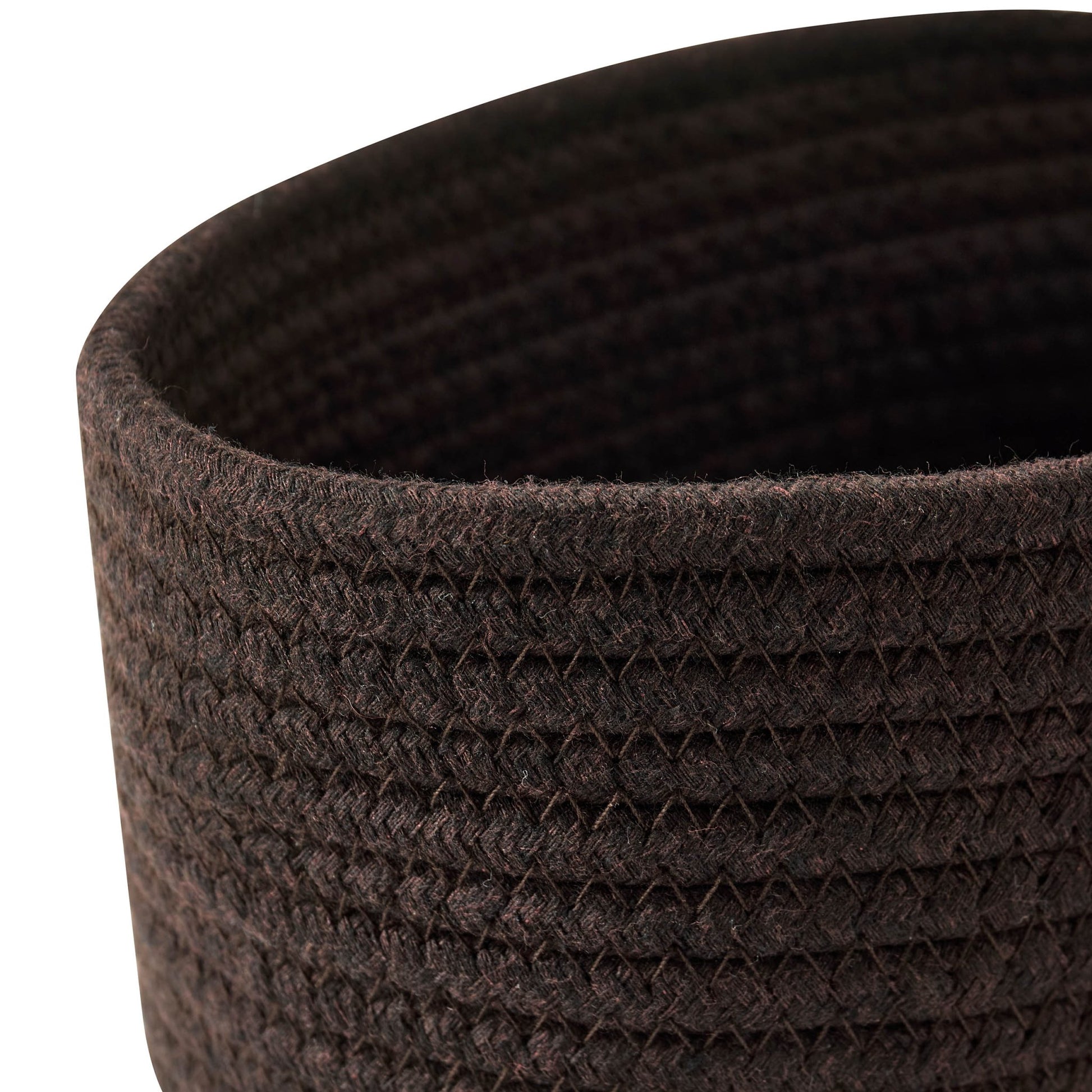 Rope Storage Basket Cube Set - Chocolate - DUSK