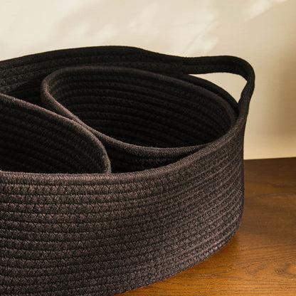 Rope Storage Basket Cube Set - Chocolate - DUSK