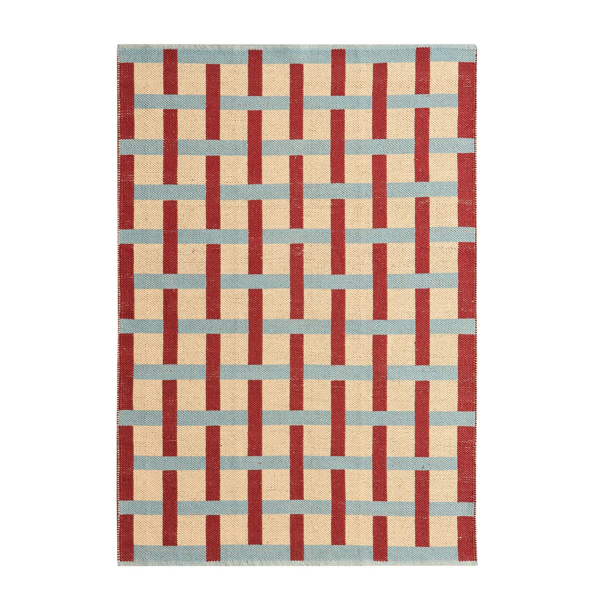 Rory Contrast Checkerboard Rug - Blue - DUSK